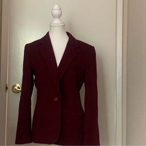 Burgundy Lands-end Coat Size 6. 75% Wool, 25% cashmere